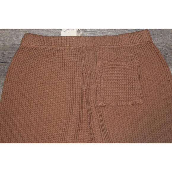 MATE THE LABEL WOMEN'S ORGANIC COTTON WAFFLE KNIT JOGGER COFFEE SZ XL NWT - Picture 5 of 5